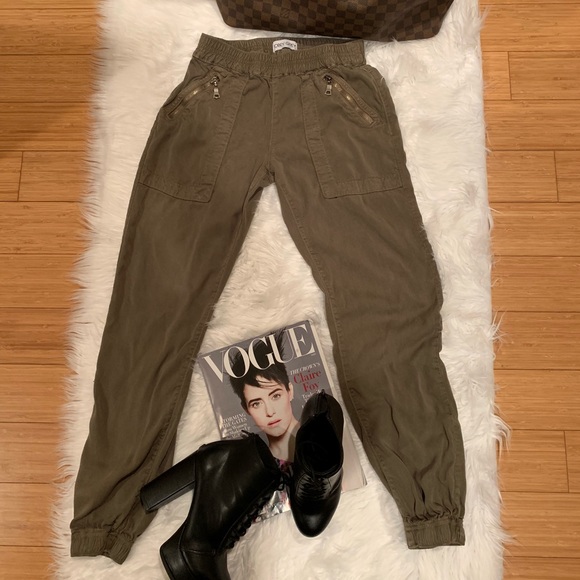 TOBEY GREY Pants - Olive Green cargo joggers